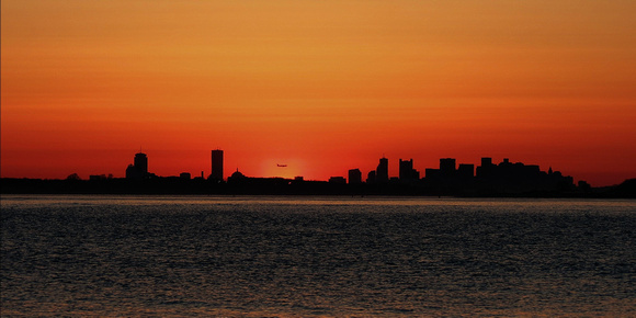 Boston Sunset from Hull, MA