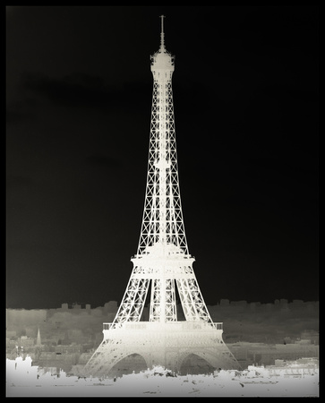 Eiffel Tower, Inverse B&W