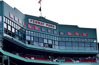 Fenway Park's Press Boxes and Championship Banners
