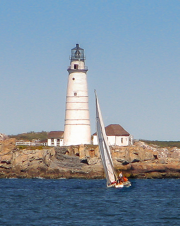 Sailing by Boston Light